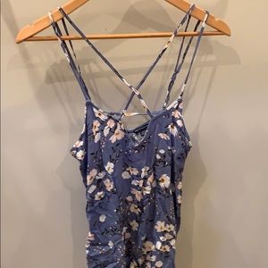 Blue flower blouse